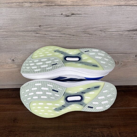 adidas Ultraboost 5X Mens Size 10.5 Cloud White Dark Blue Putty Grey JH7249 - Picture 8 of 9